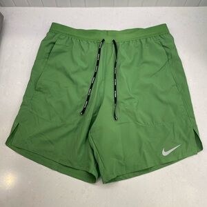 Nike Dri-FIT Flex Stride Brief-Lined Green Running Shorts Mens Sz Small 7” NEW